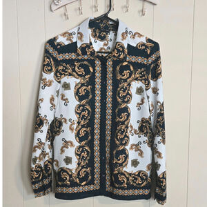 Wardrobe Ladies Long Sleeve Button Blouse Size Small